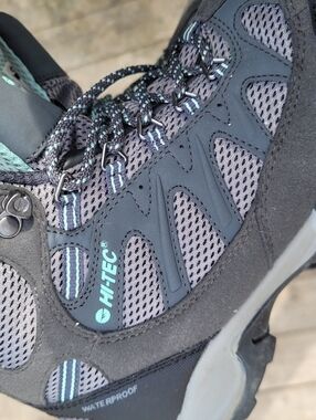 Hi-Tec Women's Waterproof Hiking Shoe - Gray with Teal Accents